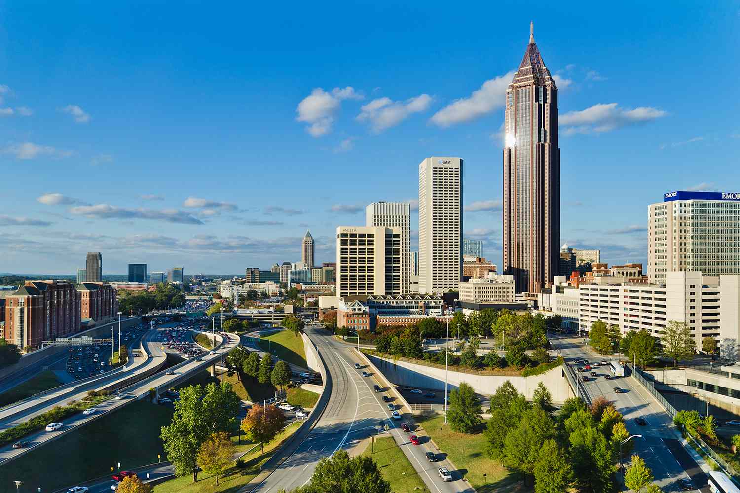 Atlanta Skyline On a Sunny Day as the city prepares to host Bisnow Conference